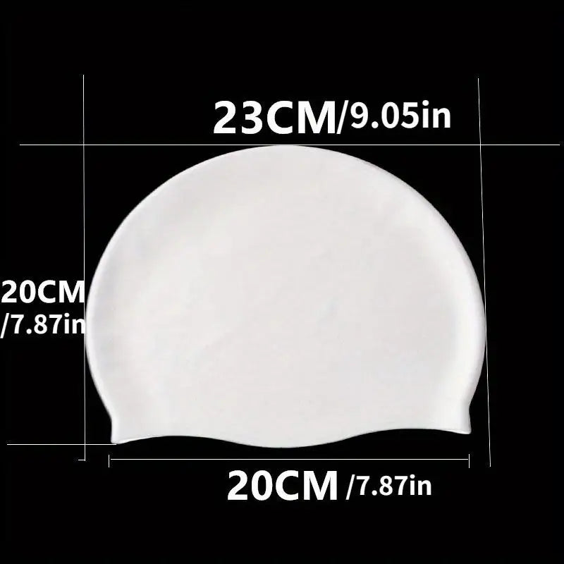Silicone Swimming Cap – Unisex Solid Color, One Size Fits Most Silicone Swim Cap Babs