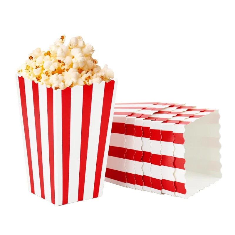 12pcs Popcorn Boxes & Snack Cups – Movie Night Party Supplies Party Snack Containers Babs