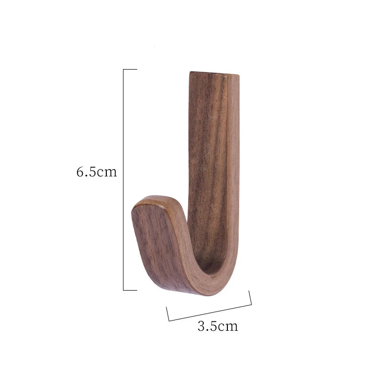 Self-Adhesive Wooden Wall Hook for Keys, Coats & Towels Wall Hook Babs