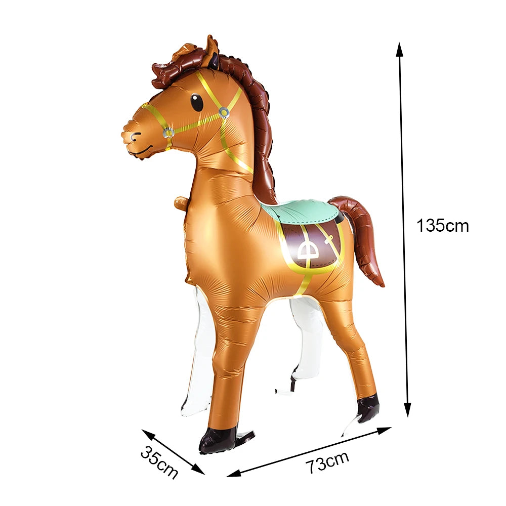 Boho Horse Birthday Party Banner & Foil Balloons Decor Set