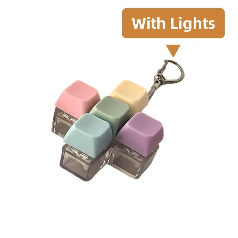 LED 9-Key Fidget Keyboard Keychain Toy for Kids & Adults LED Fidget Keychain Toy Babs