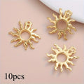 10pcs Metal Sun Pendants for DIY Necklace & Earring Making Jewelry Making Charms Babs Golden