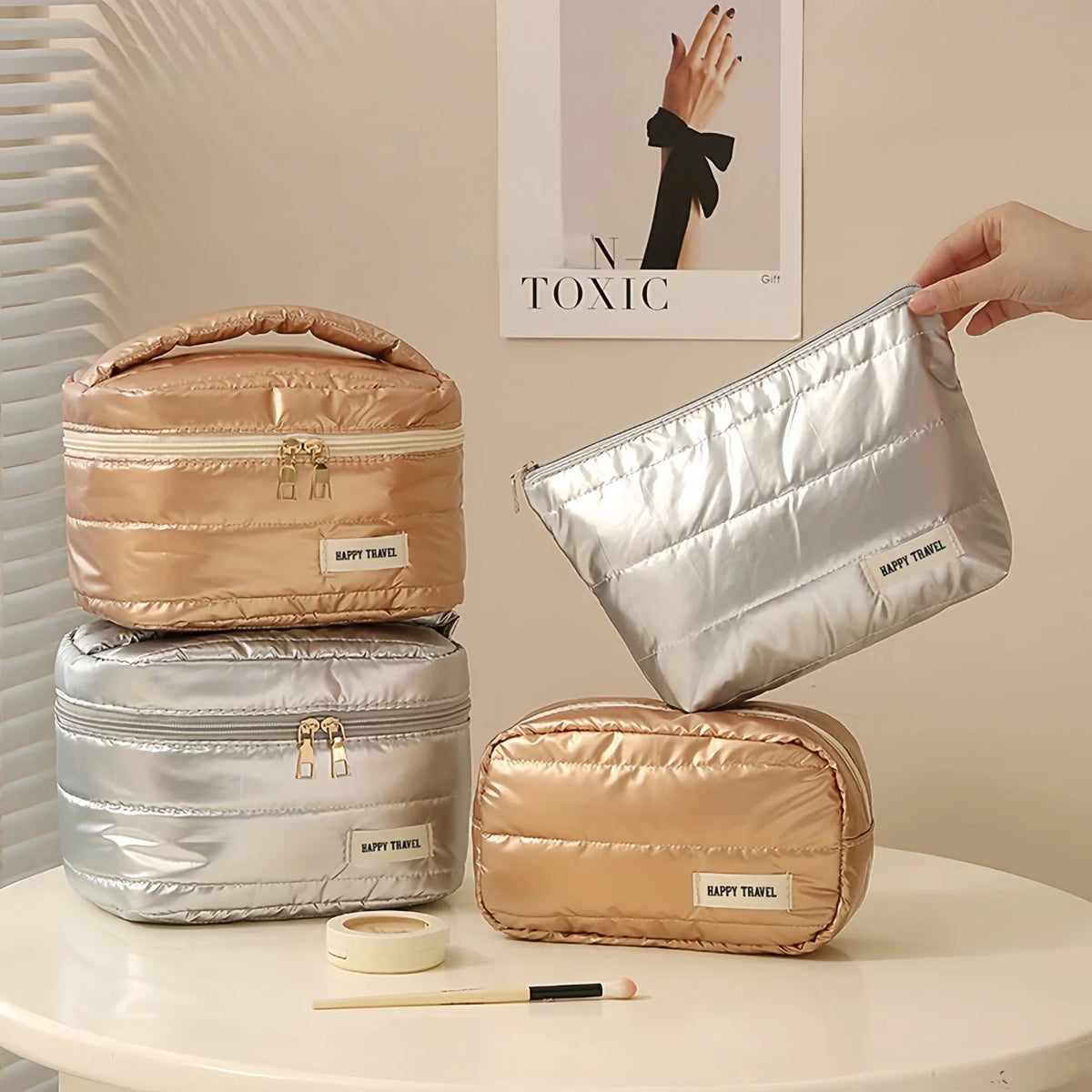 Women's Large Waterproof Travel Makeup & Toiletry Bag Cosmetic Toiletry Bag Babs