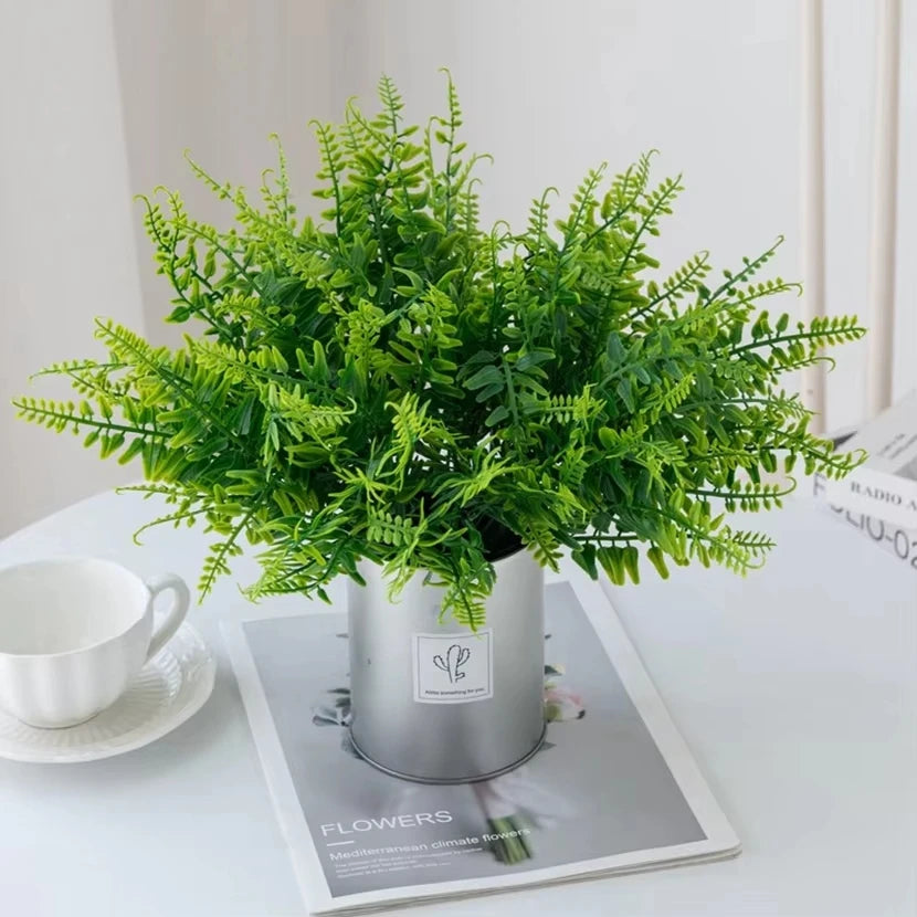 Artificial Persian Fern Leaves Plastic Faux Plant Décor 2/4 Pcs Artificial Plant Décor Babs