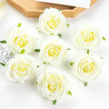 Silk Rose Artificial Flowers 10/20pcs – Wedding & Home Decor Artificial Silk Flowers Babs WHITE 10 pcs