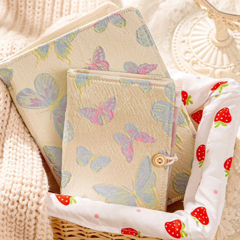 Butterfly Embroidered A5/A6 6-Ring Loose-Leaf Journal Notebook Loose-Leaf Journal Babs