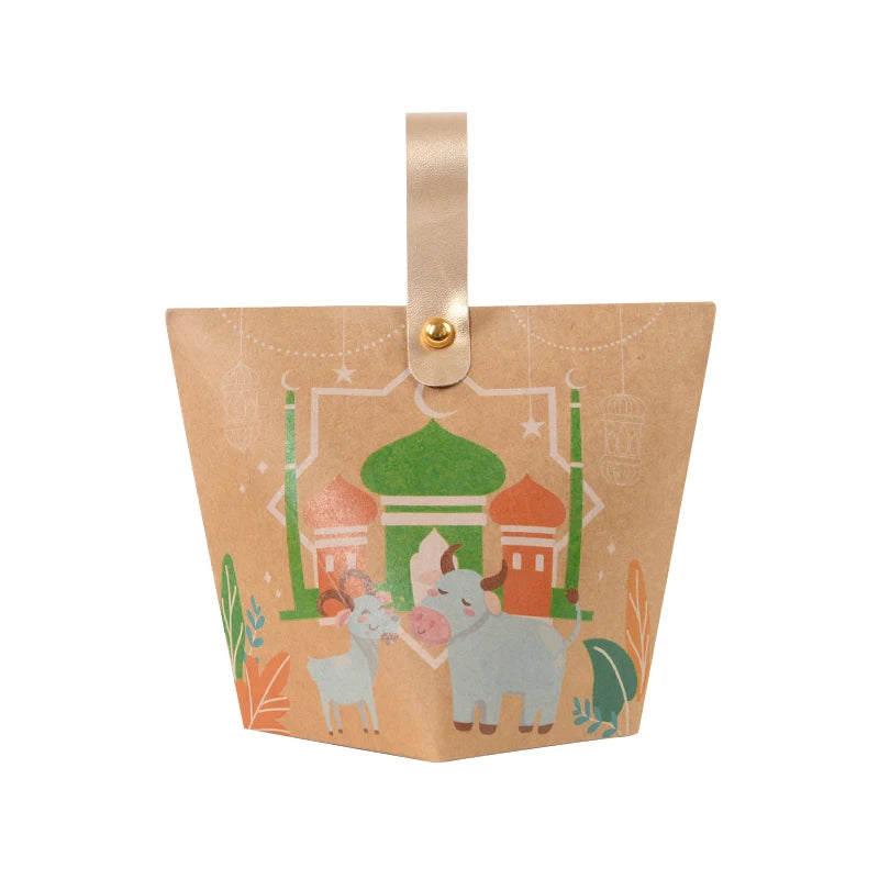 5/10Pcs Eid Mubarak Candy Gift Boxes | Ramadan 2026 Party Supplies Holiday Gift Box Babs B 10pcs