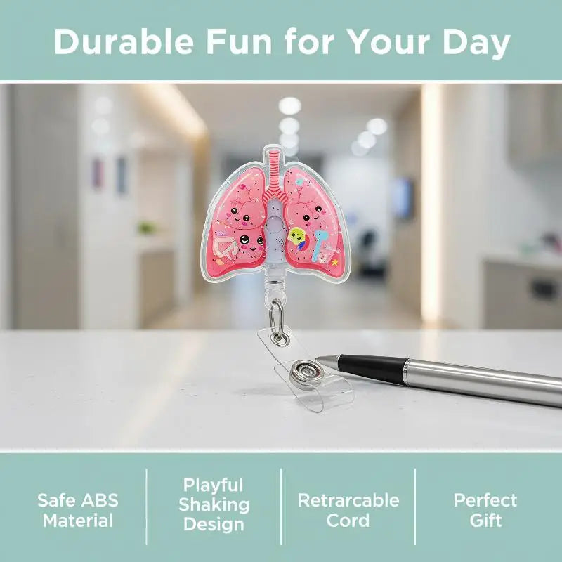 Cartoon Organ Retractable ID Badge Reel for Nurses & Doctors Retractable Badge Reel Babs
