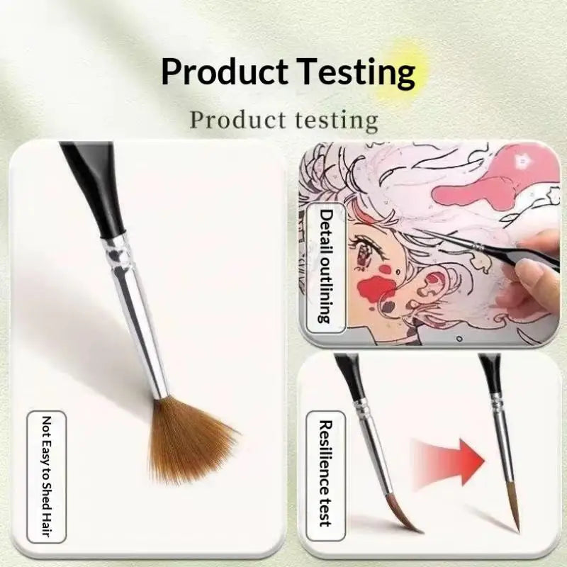 Professional Miniature Detail Paint Brush Set – Acrylic & Watercolor Miniature Paint Brush Set Babs