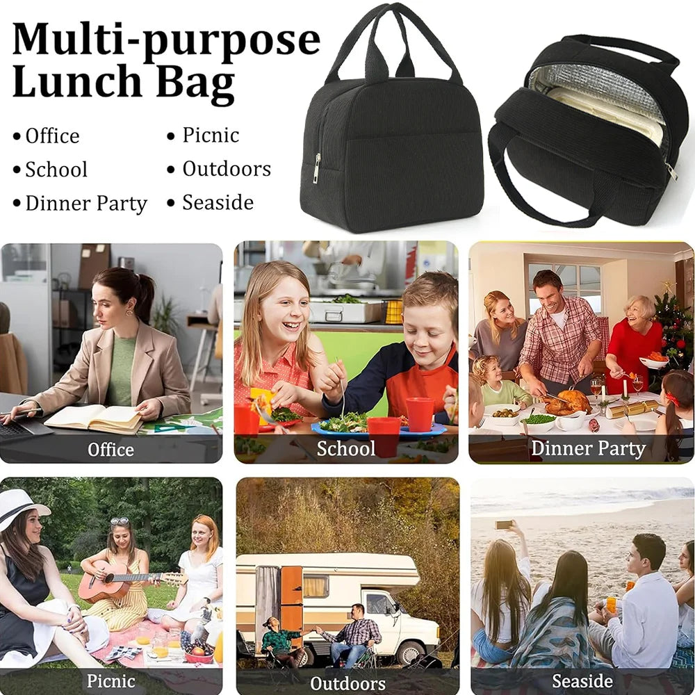 Insulated Lunch Bag for Women & Men – Cute Reusable Lunch Box Insulated Lunch Bag Babs