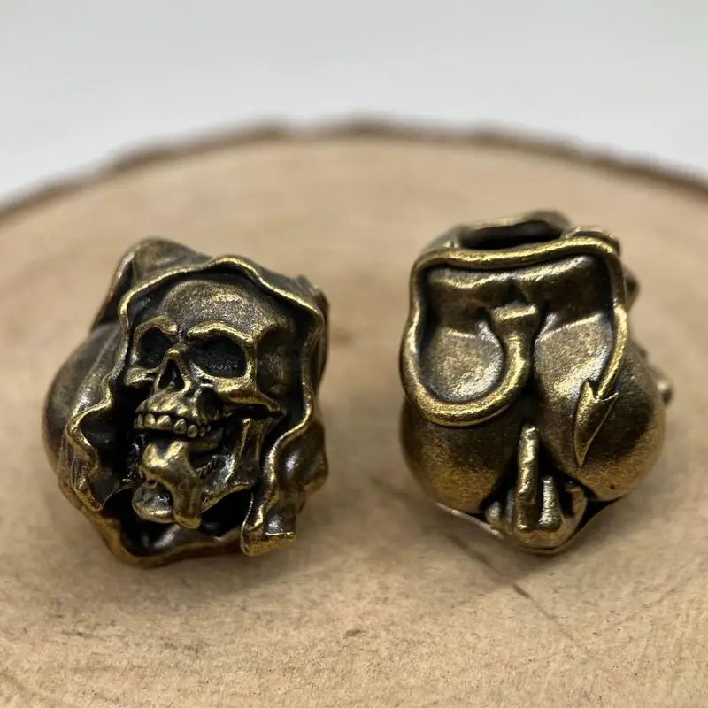 Brass Skeleton Demon Knife Bead – EDC Paracord Pendant EDC Lanyard Pendant Babs