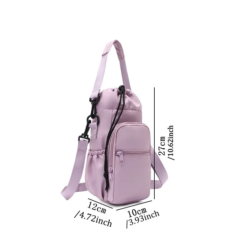 Insulated Water Bottle Bag – Adjustable Strap & Phone Pocket Bottle Carrier Bag Babs