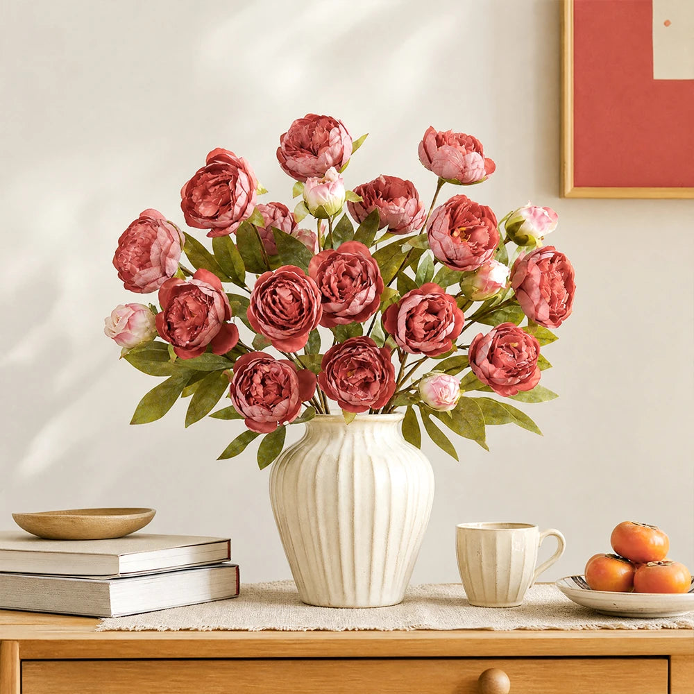 Silk Chrysanthemum Daisy Bouquet | 3-Head Artificial Flowers 60cm Artificial Flower Bouquet Babs