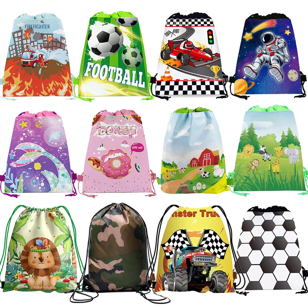 Non-Woven Drawstring Party Gift Bags for Boys & Girls Party Favor Bag Babs
