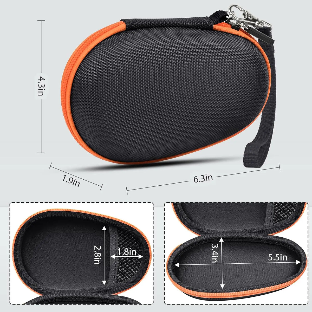 Paiyule Travel Case for JBL Clip 5 & Clip 4 Speaker – Black Speaker Travel Case Babs