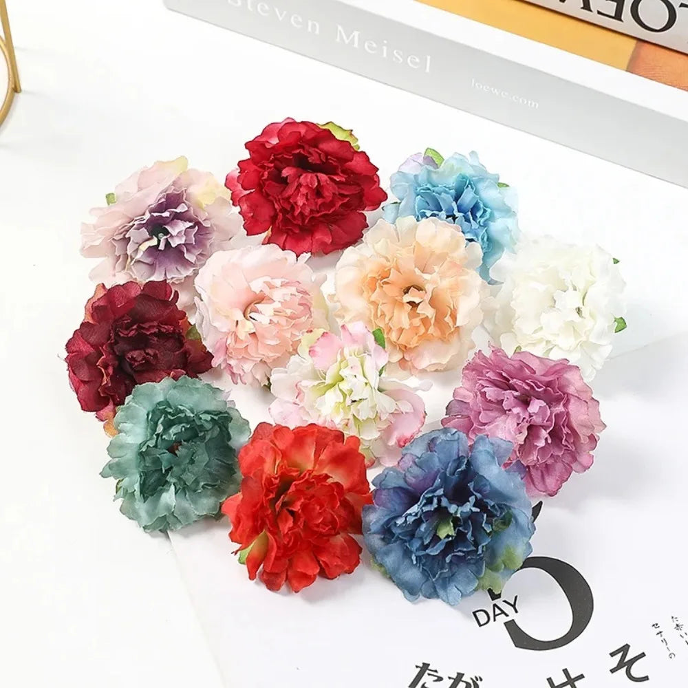 Carnation Artificial Silk Flower Heads 10/20Pcs – Wedding & Crafts Artificial Silk Flowers Babs