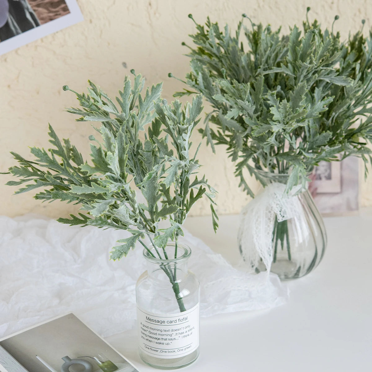 Artificial Chrysanthemum Leaf Stems – Faux Plant Home Décor Artificial Plant Stems Babs