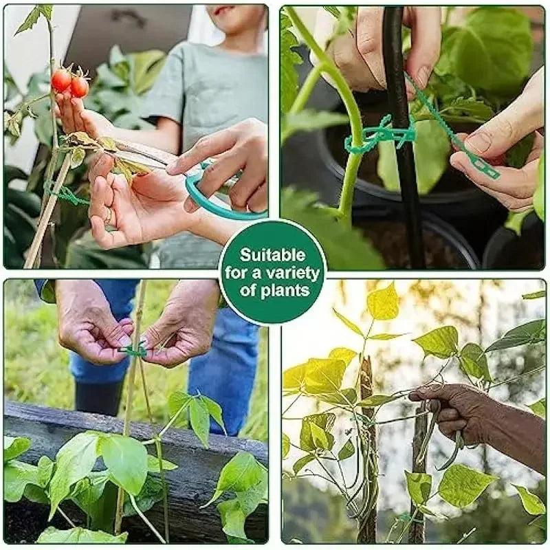 50pcs Reusable Adjustable Plant Ties – Vine & Tomato Stem Clips Garden Plant Ties Babs
