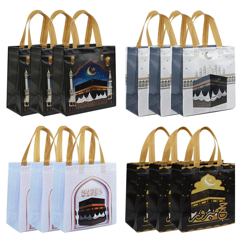 Eid Mubarak Gift Bags 4–12Pcs Nonwoven Ramadan Treat Bags Festival Gift Bags Babs