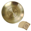 Pentagram Altar Plate 14cm Stainless Steel Ritual Bowl Altar Ritual Plate Babs A