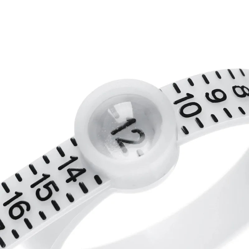 Ring Sizer Measuring Tool – Plastic US Size 1–17 Soft Ruler Ring Sizer Tool Babs