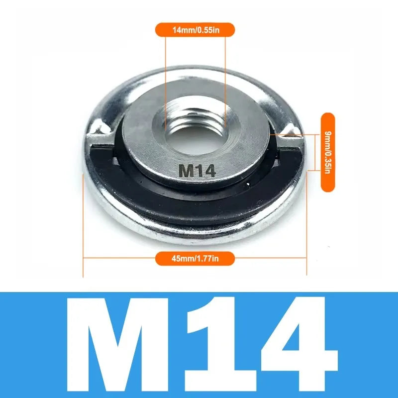 M14 Angle Grinder Quick Release Self-Locking Flange Nut Plate Grinder Flange Nut Babs M14