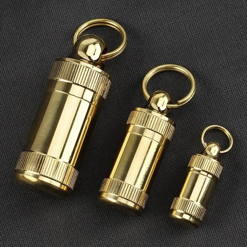Brass Waterproof Canister Sealed Bottle S/M/L – Outdoor Camping Waterproof Canister Babs