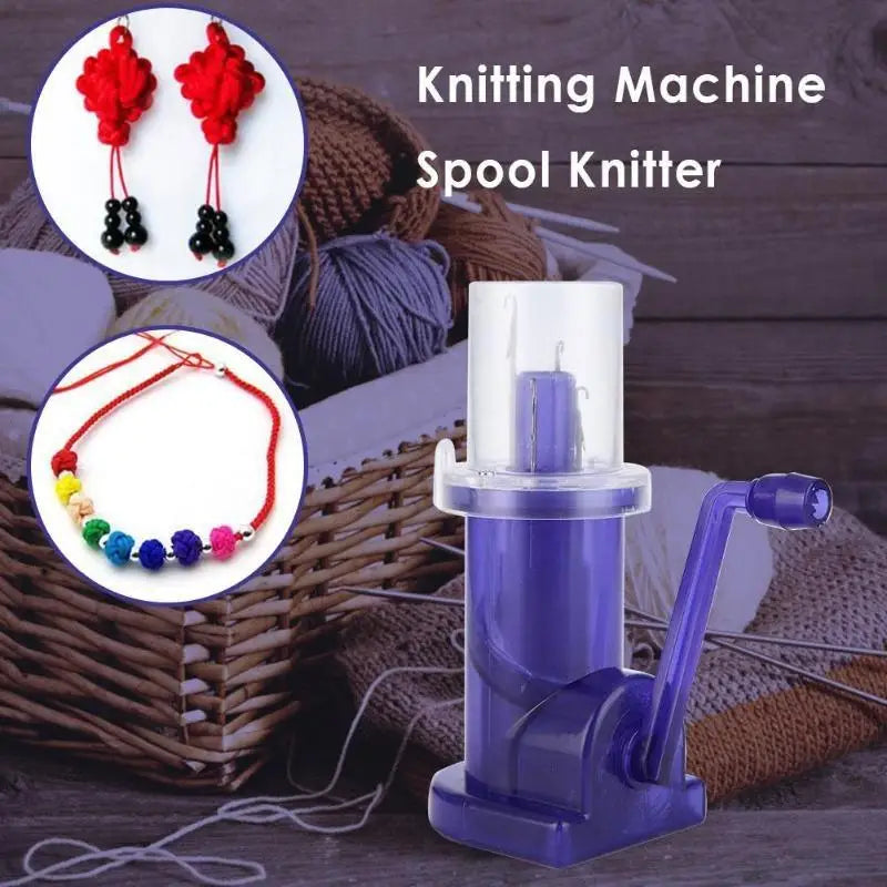 Hand-Operated Spool Knitting Machine – DIY Bracelet Weave Tool Spool Knitting Machine Babs