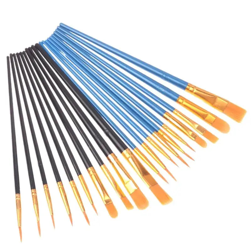 30-Piece Nylon Paint Brush Set – Oil, Acrylic & Watercolor Paint Brush Set Babs