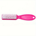 Straight Handle Nail Dust Brush – Manicure Cleaning Tool Nail Dust Brush Babs Rose Red
