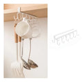 Cabinet Storage Rack 6/12 Hooks – No Drill Cup & Wardrobe Organizer Cabinet Storage Rack Babs White