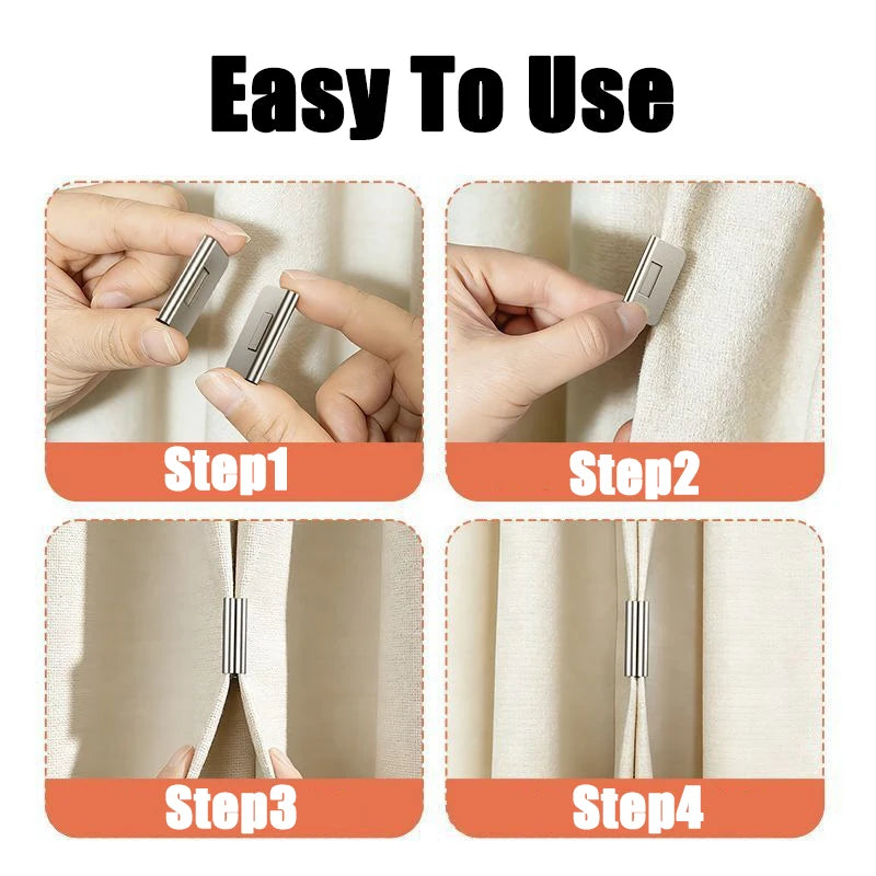 Magnetic Curtain Clips – Block Light & Keep Drapes Closed Curtain Clips Babs