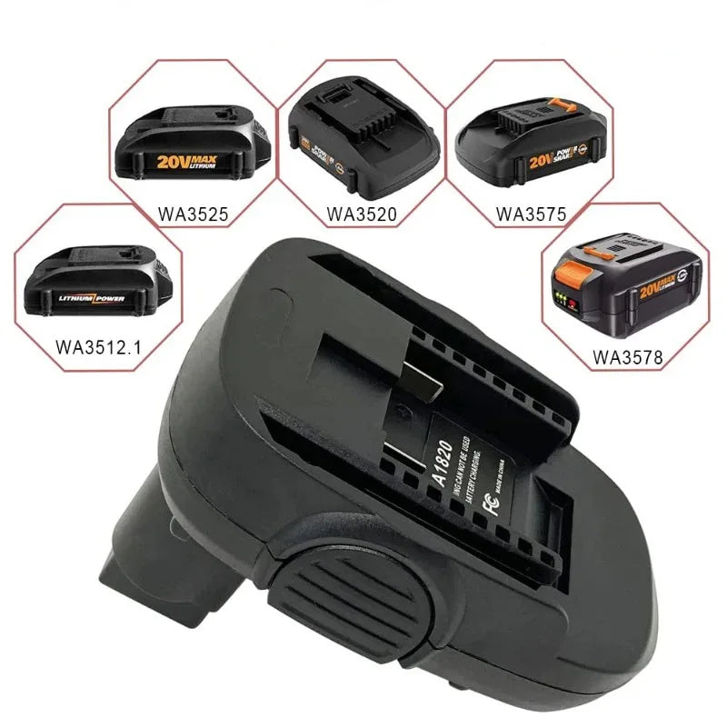 WA1820 Battery Adapter – Worx 20V Li-Ion to 18V NiMH Converter Battery Adapter Converter Babs