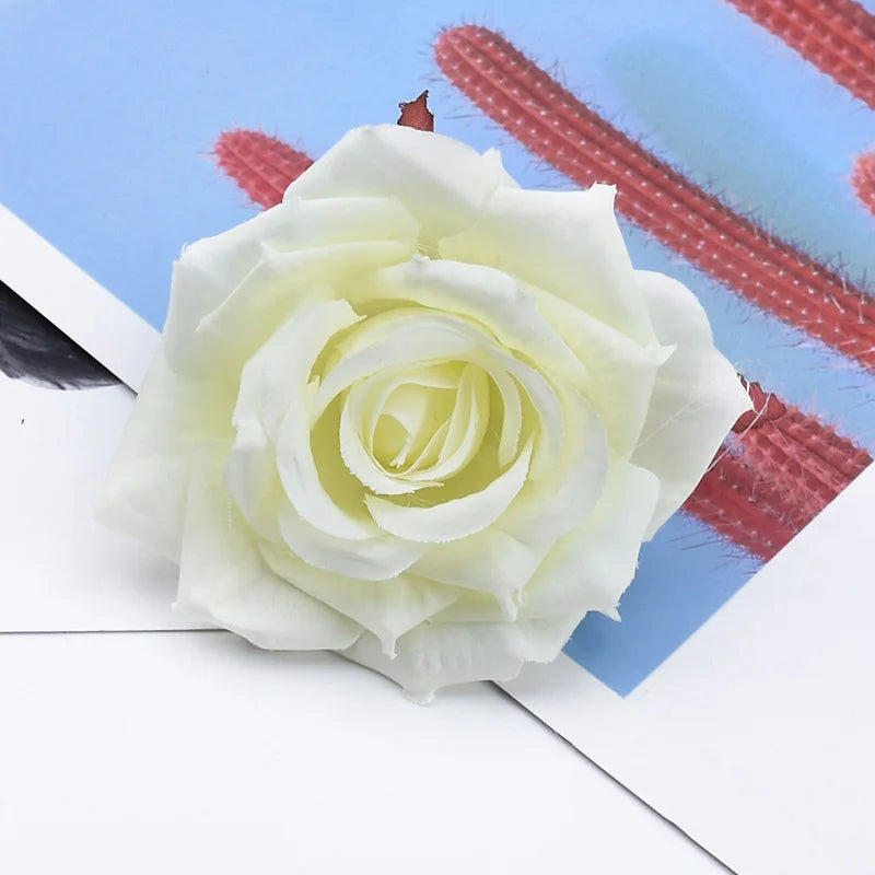 Silk Rose Artificial Flowers 5/10 Pcs – Wedding & Home Décor Artificial Silk Flowers Babs color 1 10 Pieces