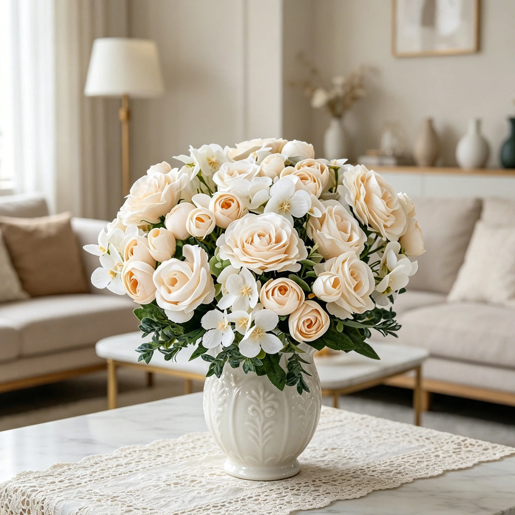Artificial Silk Rose Bouquet – Wedding & Home Décor Artificial Flower Bouquet Babs