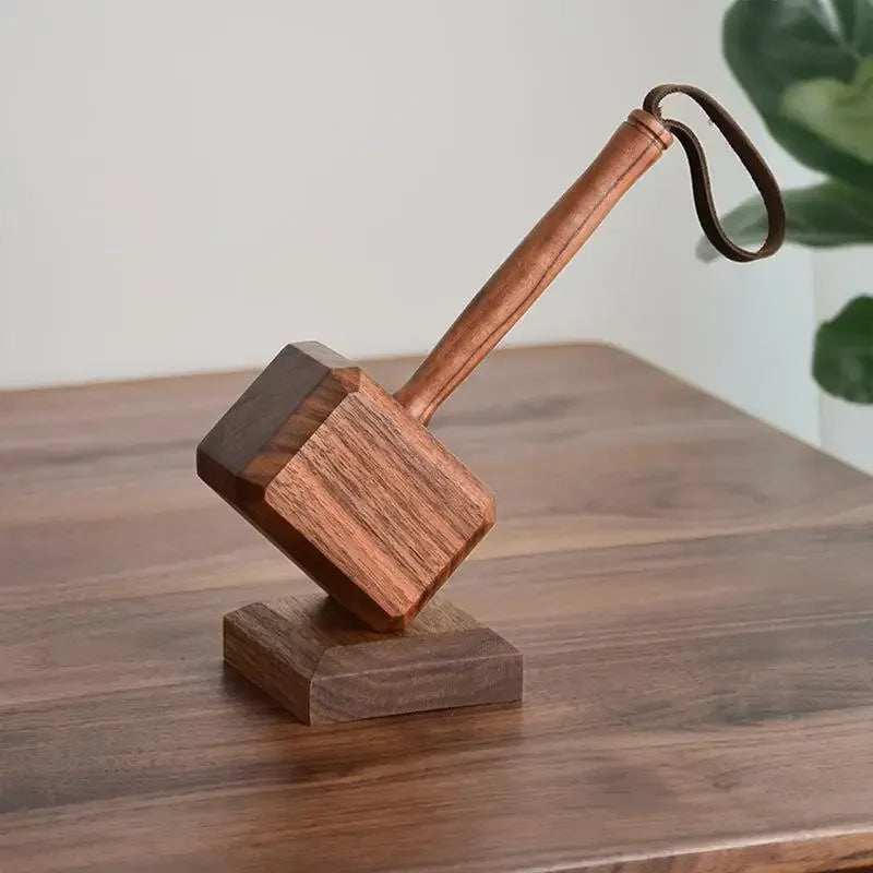 Wooden Hammer Bottle Opener with Magnetic Base | Fun Bar Gift Novelty Bottle Opener Babs