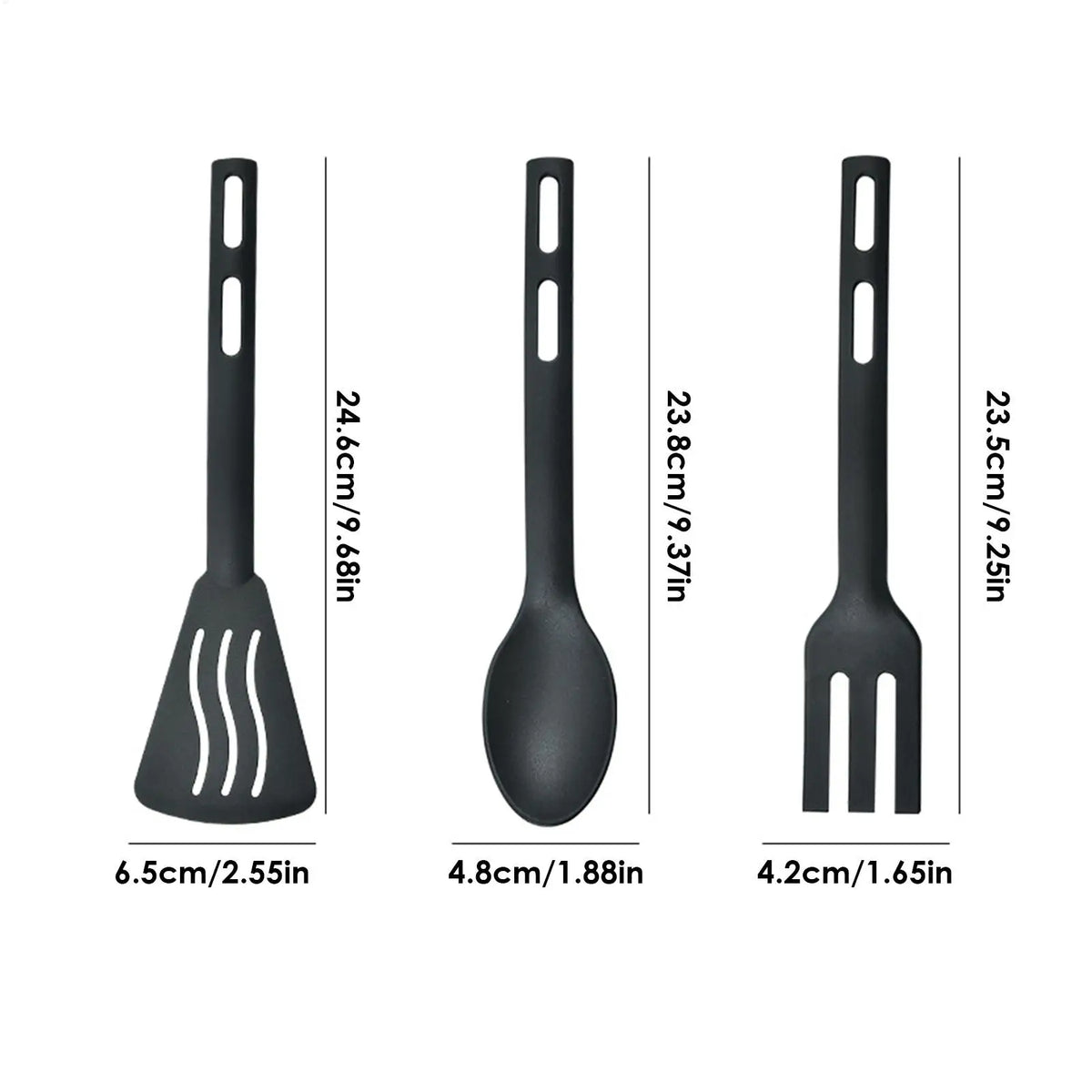 Heat Resistant Nylon Cooking Utensils Set – 3 Piece Kitchen Cooking Utensil Set Babs