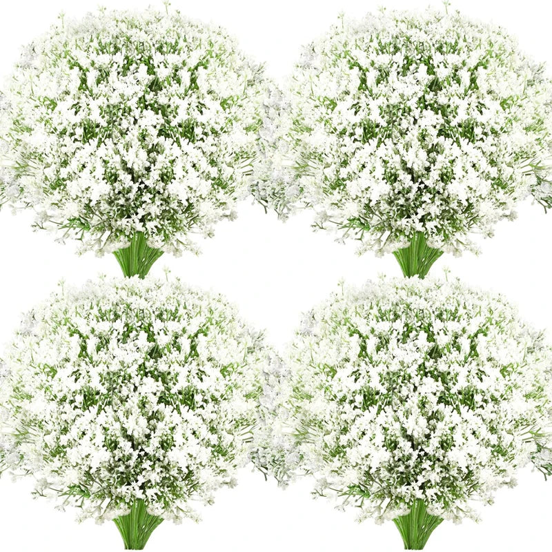 Gypsophila Artificial Flowers 16-Stem Bundle – Wedding Décor Artificial Flower Bundle Babs