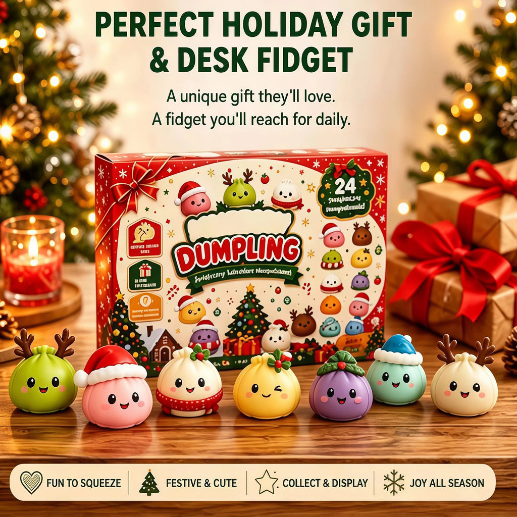 2026 Christmas Squishy Advent Calendar 24-Day Dumpling Fidget Gift Squishy Advent Calendar Babs