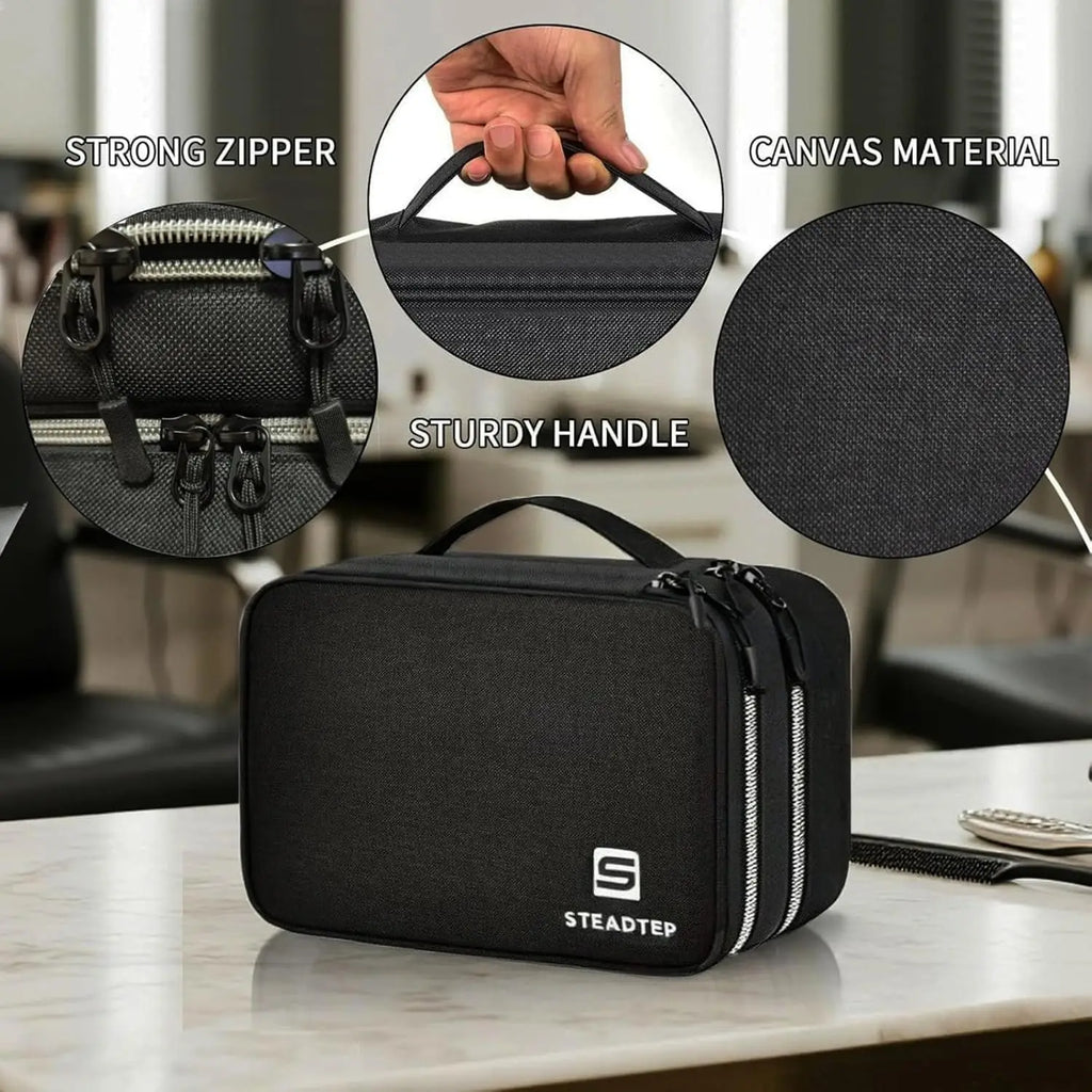 Barber Clipper Organizer Bag – Double Layer Case for Salon & Travel Barber Organizer Bag Babs