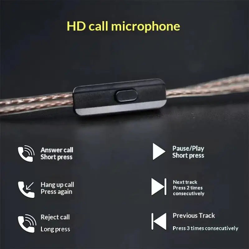 QDC IEM OFC Replacement Cable 3.5mm Plug | MMCX HiFi Upgrade IEM Replacement Cable Babs