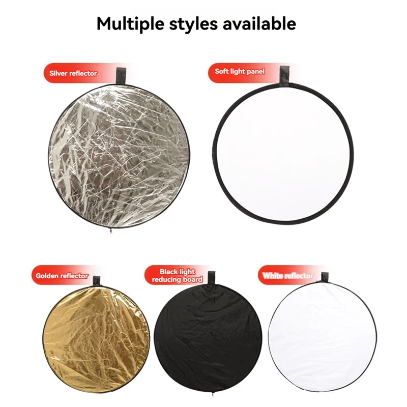 5-in-1 Foldable Round Photography Reflector | Fill Light Disc Photography Reflector Babs