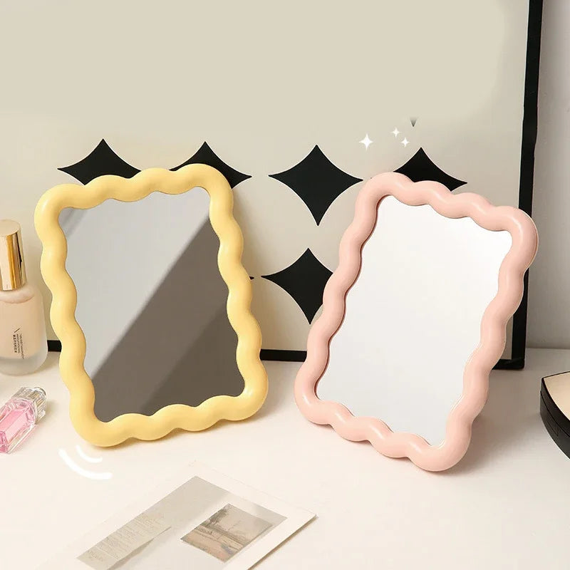 Corrugated Foldable Makeup Mirror – Portable Desktop & Compact Compact Makeup Mirror Babs
