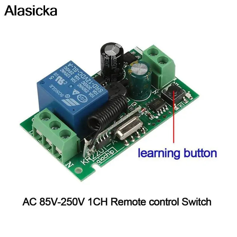 433MHz Wireless Relay Switch Module 1CH – AC 85-250V Universal Wireless Relay Module Babs