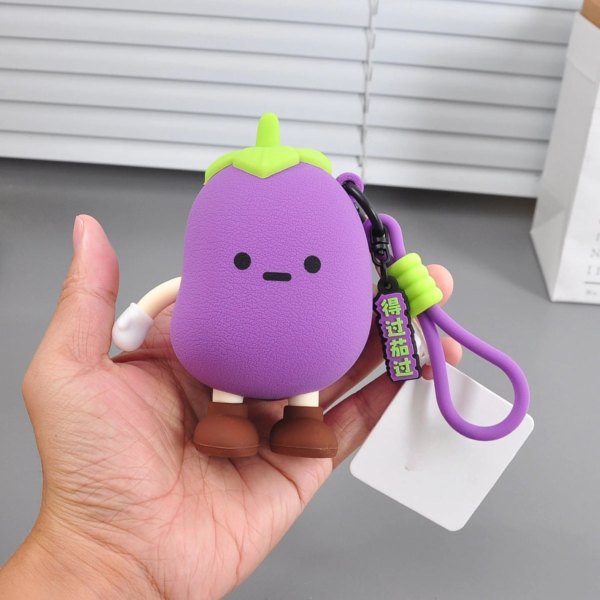 Cute Silicone Mini Purse Keychain – Vegetable Charm for Girls Keychain Purse Charm Babs