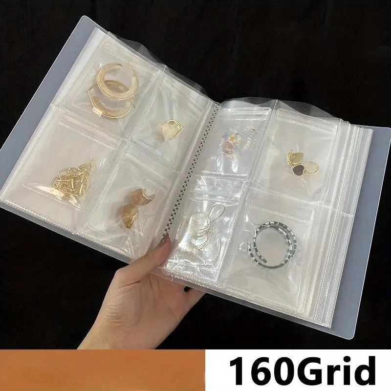 2pcs Anti-Oxidation Jewelry Storage Book Bag | Organizer Jewelry Storage Organizer Babs four lattice 160Grid