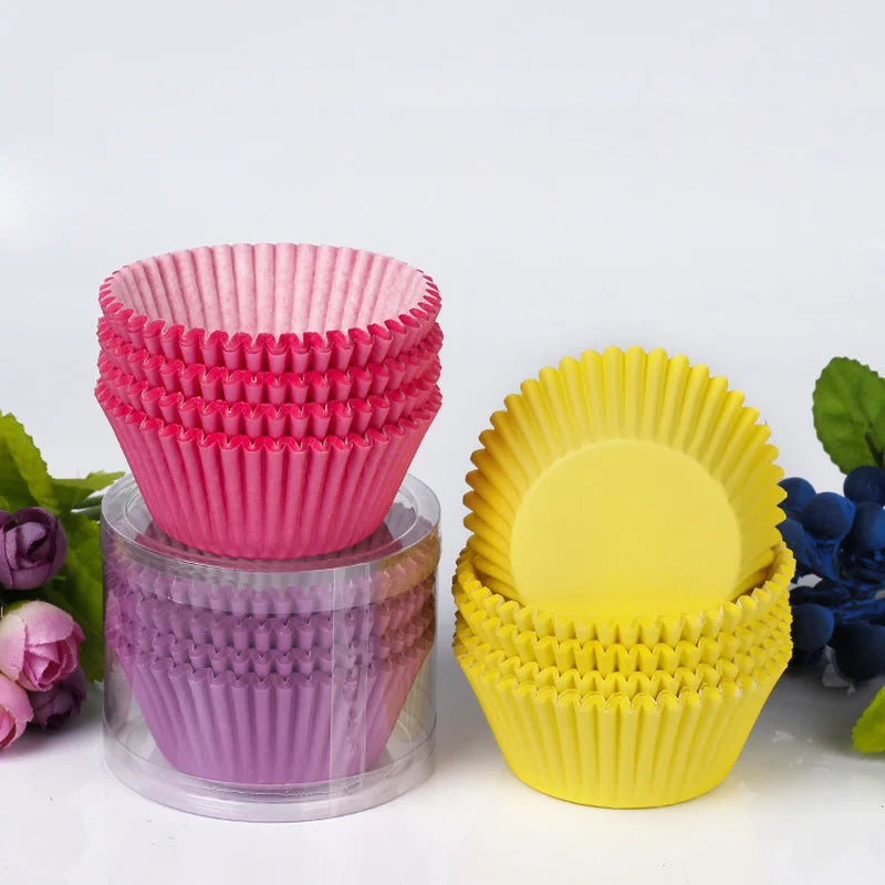 100 Pcs Multicolor Cupcake Liners – Greaseproof Muffin Paper Cups Cupcake Liners Babs