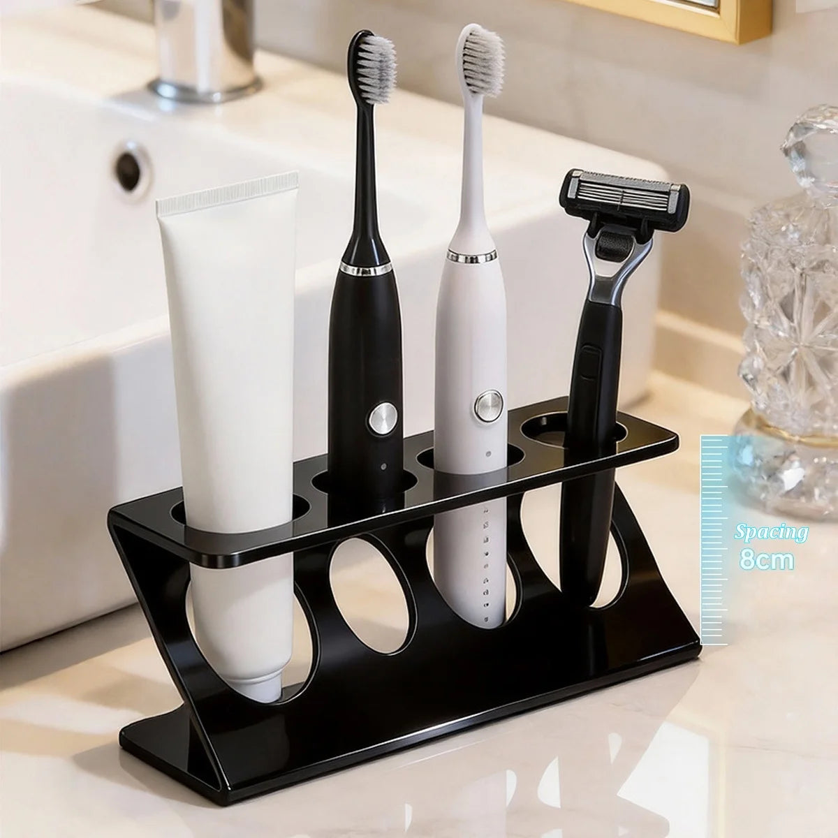 Ventilated Toothbrush Holder Stand – Bathroom Organizer Toothbrush Holder Stand Babs