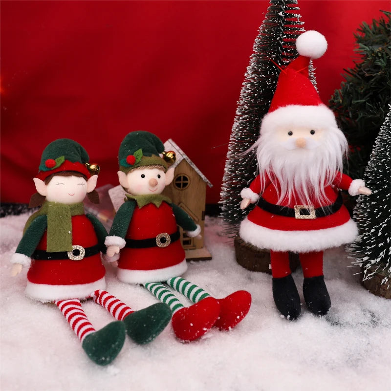 Christmas Elf Doll & Santa Claus Tree Hanging Ornaments Christmas Tree Ornament Babs