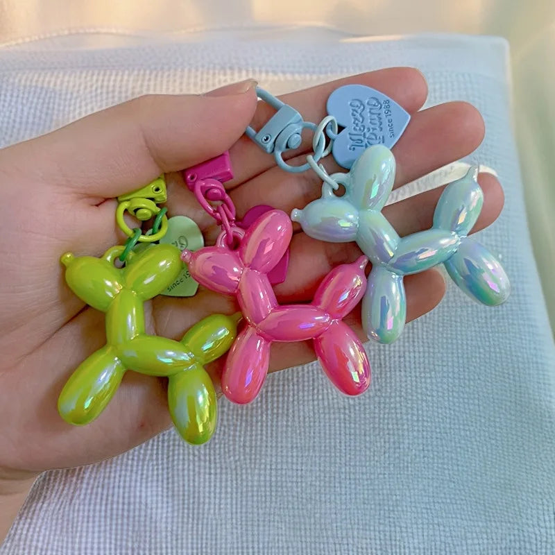 Candy Color Balloon Dog Keychain – Cute Resin Bag Charm Novelty Keychain Babs